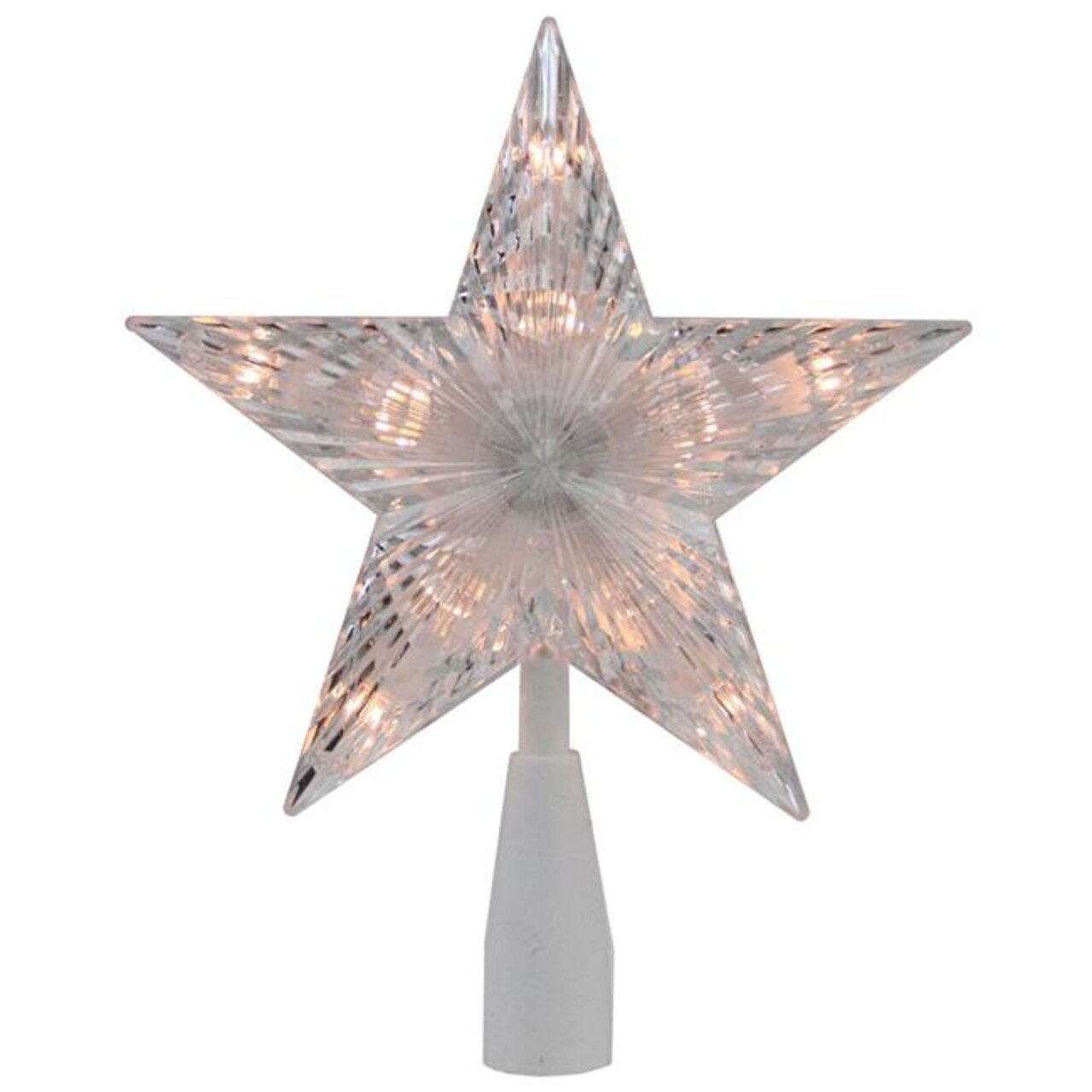 Northlight 32606353 7 in. Traditional 5-Point Star Christmas Tree Topper - Clear Lights